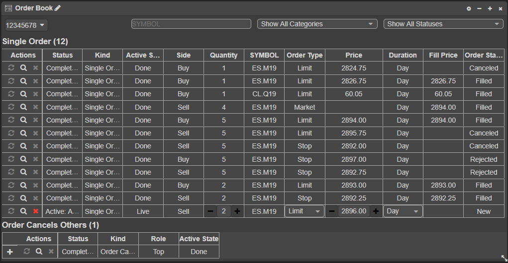 Order Book