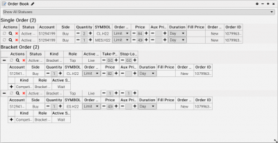 futures trading platform orders light