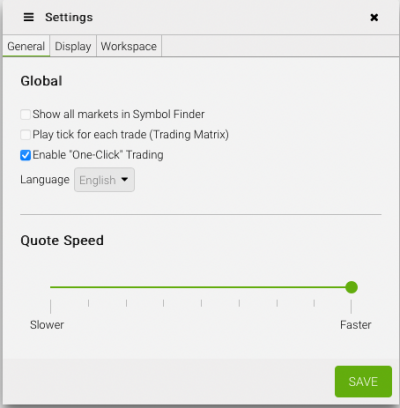 trading platform quote speed light